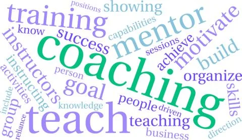 Coaching Word Cloud 스톡 일러스트