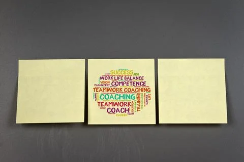 Coaching word cloud Stock Photos