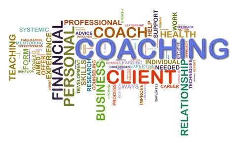 Coaching word tags Stock Illustration