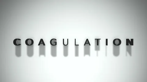 Coagulation 3D title animation matte black text on a white background Stock Footage 300716165