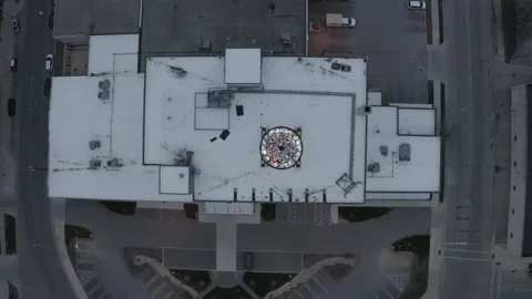 Coakley building drone slow push in Stock Footage 131548280
