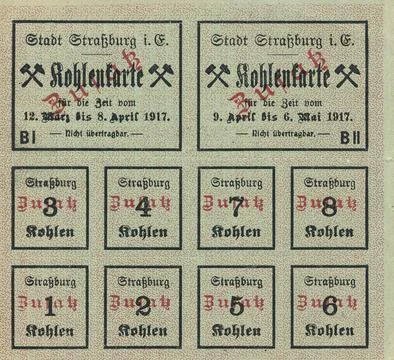 Coal allocation card 写真素材