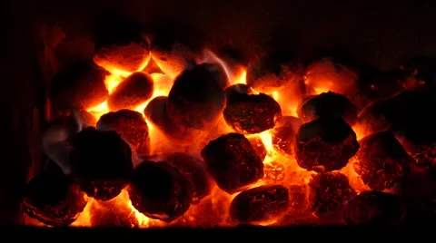 Coal and fire Video stock 53363820