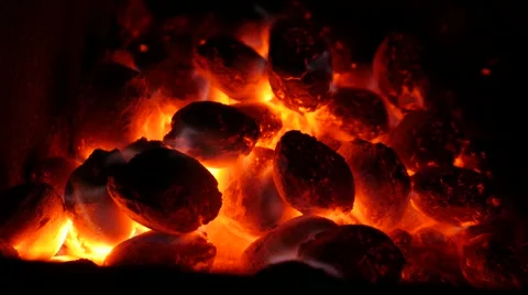 Coal and fire Stock Footage 53363921