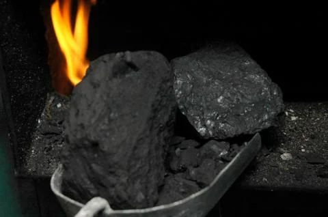 Coal and fire Stock Photos