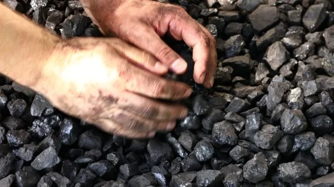 Coal and miners hands Stock Footage 249958516