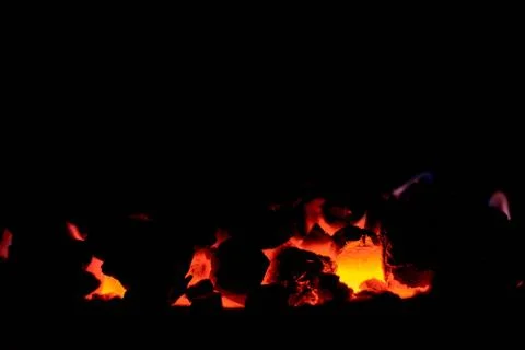 Coal anthracite. Burning solid fuel. Stock-Fotos