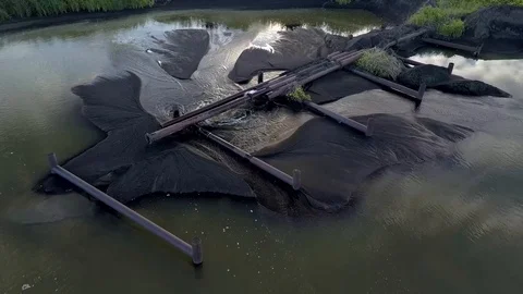 Coal Ash Pond Stock Footage 119442059