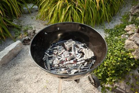 Coal on a BBQ Stock Photos