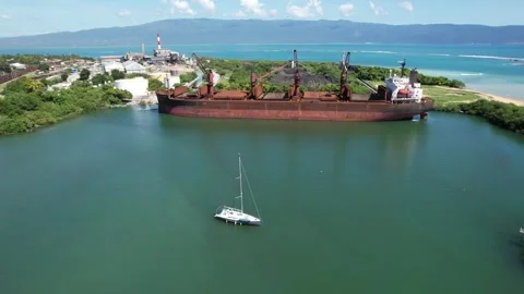 Coal big boat Stock Footage 255095946