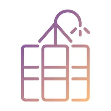 Coal blasting pixel perfect gradient linear vector icon 스톡 일러스트