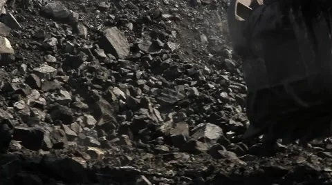 Coal bucket scoops Stock Footage 58867479
