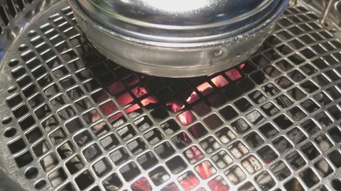 Coal burning stove Stock Footage 70541326