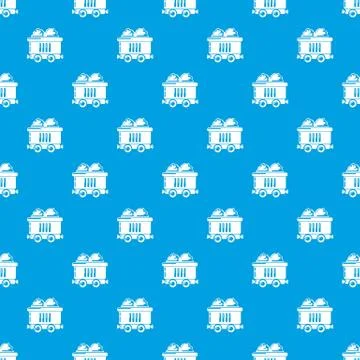 Coal car pattern vector seamless blue Illustrazione stock