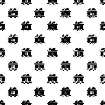 Coal car pattern vector seamless Stockillustratie