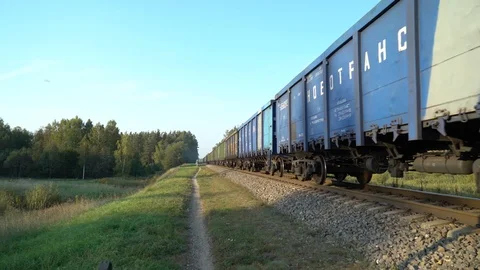 Coal cargo train Stock Footage 97989389