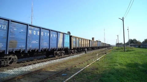 Coal cargo train Stock Footage 97989552