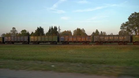 Coal cargo train Stock Footage 97990137