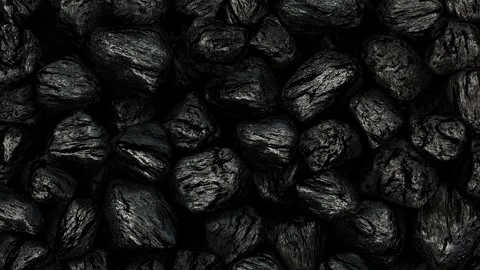 Coal chunks falling from the top filling the volume Stock-Footage 270079231