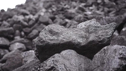Coal closeup on coal background Stock Footage 106395332