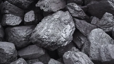 Coal closeup on coal background Stock Footage