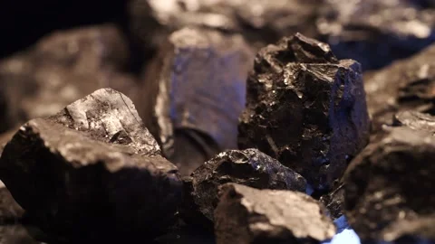 Coal closeup rotating and sliding Stock Footage 229708012