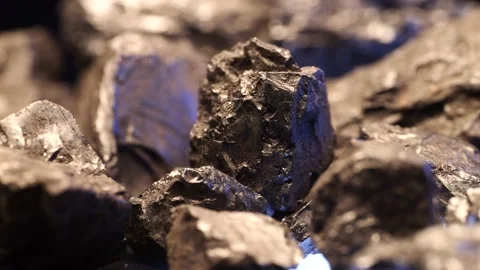 Coal closeup rotating Stock Footage 229708018