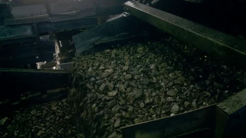 The coal conveyor at the plant Stock Footage 83522574