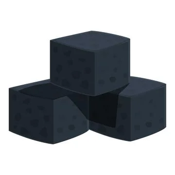 Coal cubes icon cartoon vector. Hookah burning element Stockillustratie