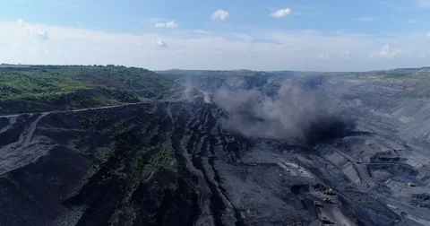 Coal cut, explosion Stock Footage 78158102