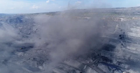 Coal cut, explosion Stock Footage 78158320