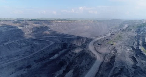 Coal cut with quadrocopter Stock Footage 78158462