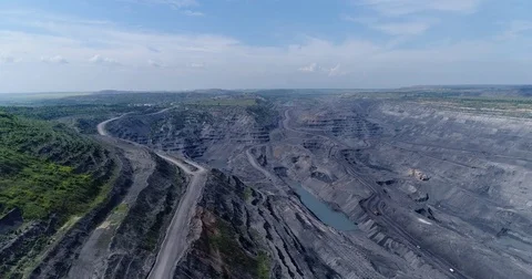 Coal cut with quadrocopter Stock Footage 78158603
