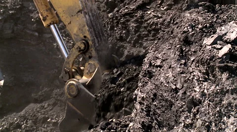 Coal digger in a mine Stock Footage 50635291