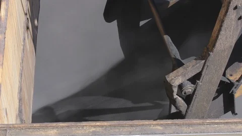 Coal dumping into ship barge pit Stock Footage 103347862