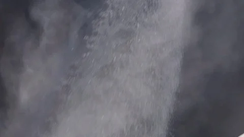 Coal dumping into ship barge pit slow-motion Stock Footage 103347899