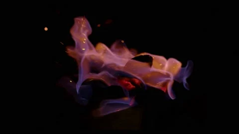 Coal on fire Stock Footage 232960603