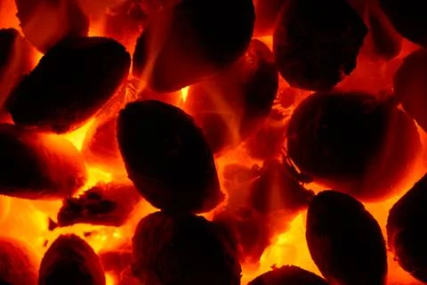 Coal on Fire Stock Photos