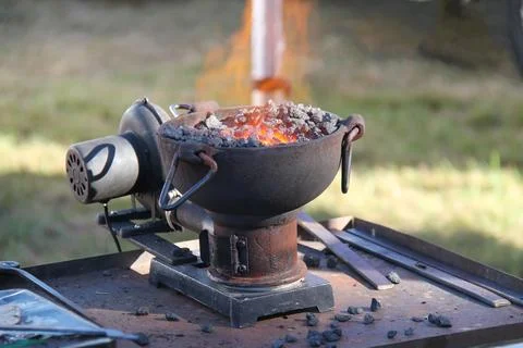 Coal Fired Harth. Stock Photos