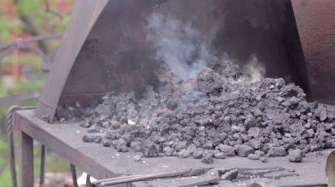 Coal fired heater Video stock 7767800