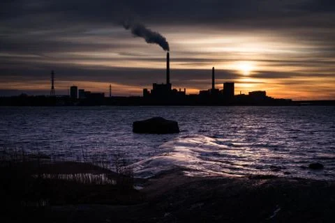 Coal fired power plant Stock Photos