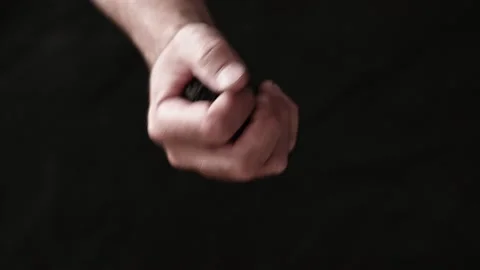 Coal in the hand of a miner. Stock Footage 201149979