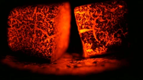 Coal for hookah close-up Stock Footage 86954988