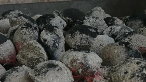 The coal is ignited. Stock-Footage 159300905