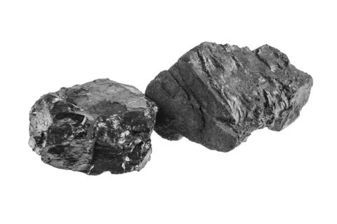 Coal isolated on white background Stock Photos