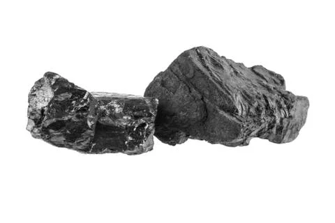 Coal isolated on white background Foto stock