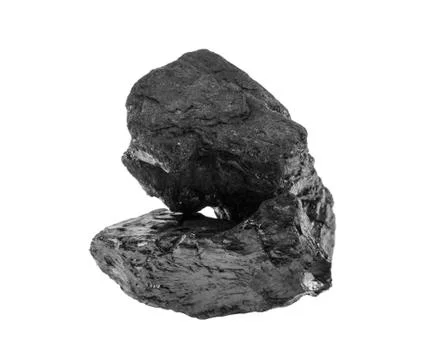 Coal isolated on white background Stock Photos
