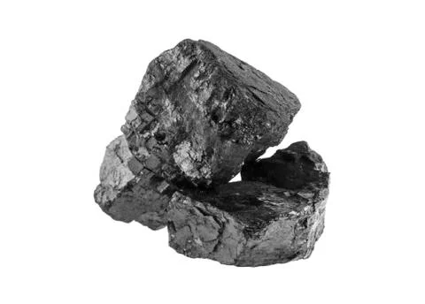 Coal isolated on white background Stock Photos