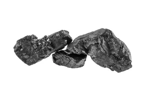 Coal isolated on white background Stock Photos