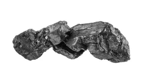 Coal isolated on white background Stock Photos